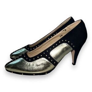 Skyelights Vintage Gold/Black Heels Women's 6